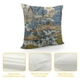 thumbnail image 4 of COMIO Chinoiserie Throw Pillow Covers Chic Asian Scenic Pillow Cover Pagoda Navy Blue and White Pillowcase Modern Home Decorative Cushion Covers for Outdoor Sofa Bedroom, 4 of 5
