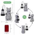 thumbnail image 3 of Figuras de gato para jardín al aire libre con linterna solar - Divertida lámpara solar impermeable de gato, decoración de jardín para exteriores, balcón, patio, regalos, 3 of 5