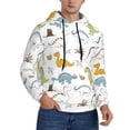 thumbnail image 2 of Sikiie Dinosaur Men's Hoodie, Essentials Hoodie, Sweatshirt, Pullover Hooded Sweatshirt for Men-Medium, 2 of 7