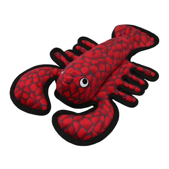 Grip Lobster Training Squeaky Dog Toy - Extremely Durable & Soft with Tough Reinforced Seams - Floats in Water - Machine Washable