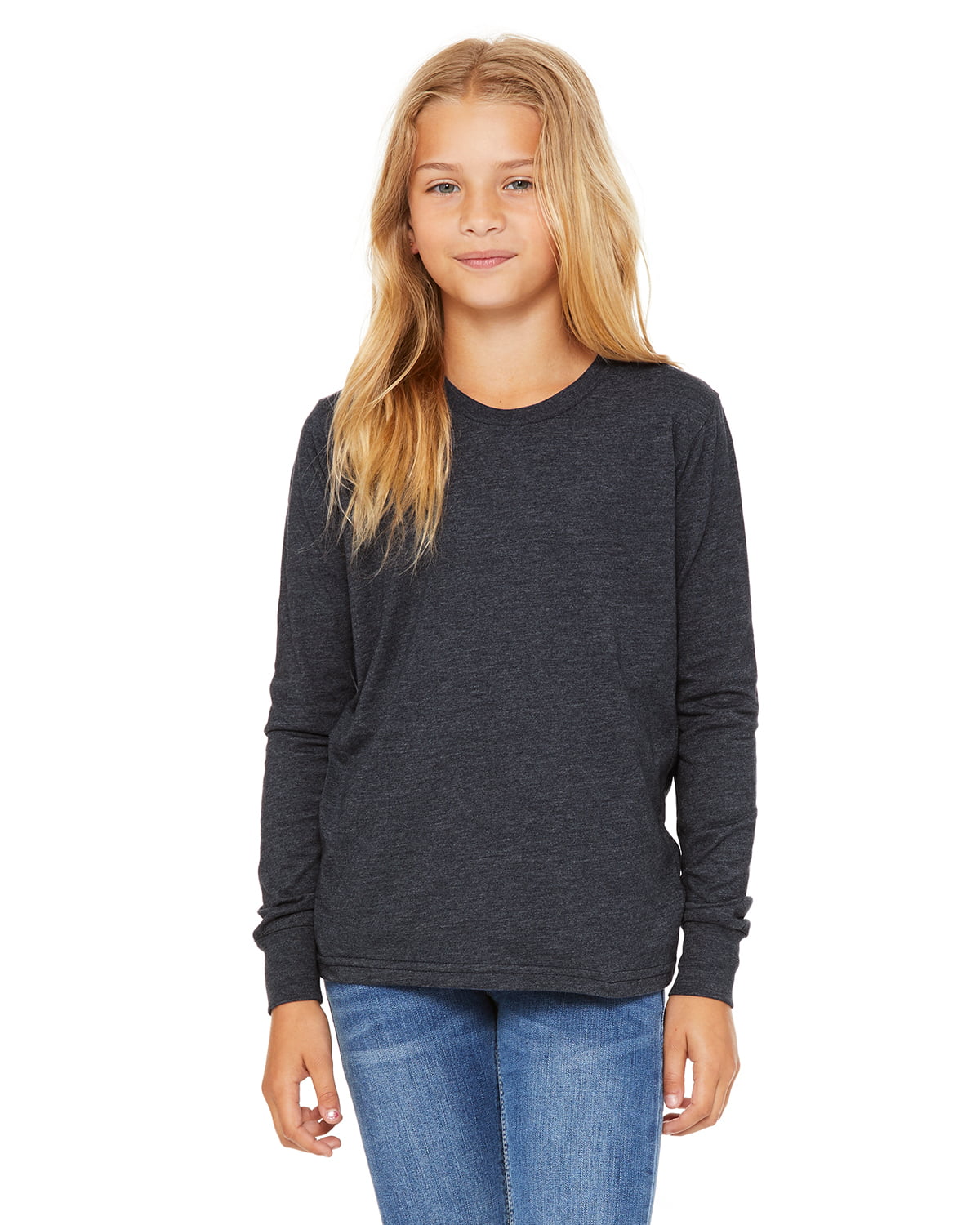 The Youth Jersey Long-Sleeve T-Shirt - HEATHER NAVY - M - Walmart.com