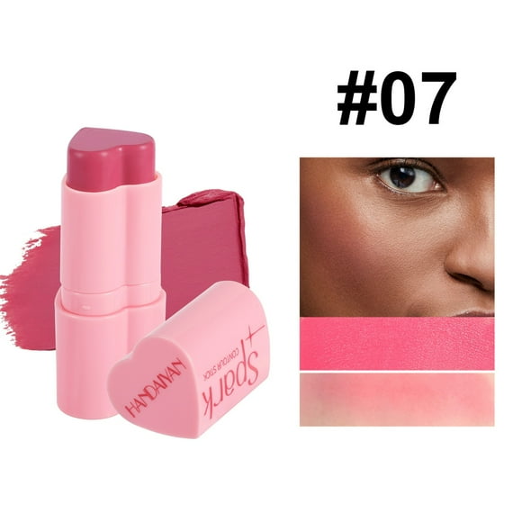 Xihbxyly dia del primer ministro Blush Cream Blooms Stick Rubor perlado Iluminador facial