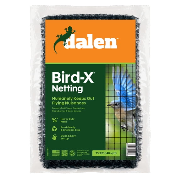 Dalen Bird X Protective Mesh Netting - Keep Birds and Pests Away from Your Garden – Non Toxic - Made in The USA - 7' x 20'