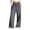 A-Dark Gray612, variant on Women's Pants High Waisted Wide Leg Pocketed Trousers Solid Loose Fit Elegant Minimalist Style Leisurewear Bottoms