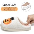 thumbnail image 4 of CLOUJI Cute Fuzzy House Halloween Print Slippers for Women Non- Memory Foam Shoes, 4 of 7