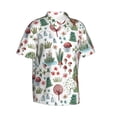 thumbnail image 2 of Daiia Frog and Forest Plants Hawaiian Shirt for Men Gentle Cotton Regular Short Sleeve Casual-Medium, 2 of 9