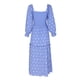 thumbnail image 4 of Vestido Vestido ajustado de algodón con mangas abullonadas para mujer, estilo sexy, sin espalda, holgado, traje diario Cgtredaw Azul T M para Mujer, 4 of 9
