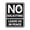 Black, variant on Portrait Round No Soliciting Leave Us In Peace Sign (Red) - Medium