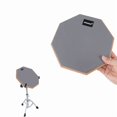thumbnail image 2 of Rubber Snare Drum Practice Pad 8 Inch with Adjustable Stand Shock-Absorbent, 2 of 6