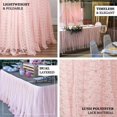thumbnail image 3 of Efavormart Black Dual Layer Lace Polyester Table Skirt for Kitchen Dining Catering Wedding Birthday Party Decorations Events 14FT, 3 of 11