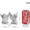 thumbnail image 2 of Set Of 2 Cherubs Angels Resin Garden Statue Figurine, Indoor Outdoor Home Garden Decoration, Adorable Angel Sculpture Memorial Statue 4, 2 of 5