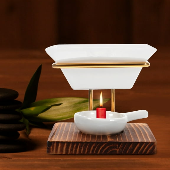 HEMOTON Ceramic Wax Melt Burner Decorative Incense Fragrance Office