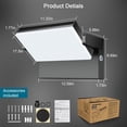 thumbnail image 3 of Paquete de lámpara de pared BIRITALO 120 W 5000 K 14200 LM IP65 110-277 V, 3 of 9