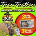 Taco Tastico Quick Easy Microwave Crunchy Taco shells Maker 2 Pack