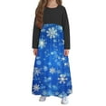 thumbnail image 4 of Birdeem Robes de Noël pour Filles, Manches Longues Col Rond avec Poches, Style Jupe Longue Décontractée, 4 of 6