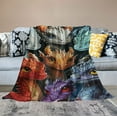 thumbnail image 2 of EastSmooth Dragon Blanket Gifts -   Funny Throw Blanket for Babies, Kids, Boys &amp; Girls - Colorful Soft Fuzzy Blankets for Couch, Sofa &amp; Bed, 2 of 6