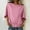 A263 Pink, variant on Xdegoge Short Batwing Sleeve Blouses for Women Cotton Linen Round Neck Summer Tops Casual Elastic Waist Relaxed Fit Shirts Lightweight Breathable Boho Style Tunic Tops for Women