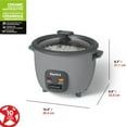 thumbnail image 2 of Starfrit 10-Cup Electric Rice Cooker, Non-Stick Ceramic Pot, PFAS-Free, PTFE-Free, One-Step Control, Glass Lid, Cooks Rice Quinoa Veggies, Includes Basket Spoon Cup, 2 of 7