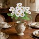 thumbnail image 4 of Recortes De Plástico Ramo de flores artificiales de pensamientos blancas de plástico para decoración de bodas y adornos del hogar (1 pieza) Rkxzt, 4 of 9