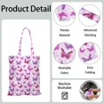 thumbnail image 5 of Watercolor Butterfly Floral Canvas Tote Bag – Romantic Nature-Inspired Reusable Cotton Shopping Bag with Artistic Fantasy Garden & Starry Sky Design for Women, Teens, Aesthetic Gift Lovers, 5 of 7