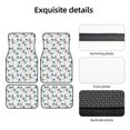 thumbnail image 5 of Sikiie Colorful Hat Snowman Car Foot Mat Set of 4 Pieces Basics Universal Fit Rubber Carpet Floor Mats For Car SUV Van & Truck, 26.8"L x 17.3"W (Front), 13"L x 17.3"W(Rear), 5 of 6