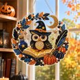 thumbnail image 6 of Halloween DIY Acrylic Pendant Diamond Painting Kit, 3D Owl Witch Hat Moon Pumpkin Book Gem Art Craft for Adults, Seasonal Fall Home Wall Decor Gift, 6 of 8