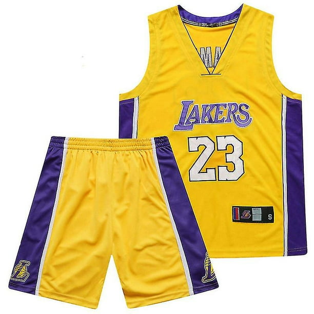 Maillot de Basketball pour Enfants, No.23 Lakers Jersey Ensemble