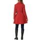 thumbnail image 3 of Abrigo elegante Inspire Chic para mujer, con cuello de chal, abrigo largo con cinturón, color rojo, 3 of 6