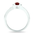 thumbnail image 2 of SZUL Women's Garnet and Diamond Classic Band in 10K White Gold, 2 of 5