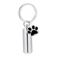 thumbnail image 2 of Llavero conmemorativo con forma de pata de perro, colgante de joyería para cenizas, práctico colgante de joyería Plata, 2 of 9