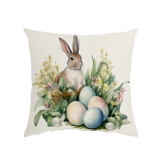 Easter Pillow Cover Home Easter Egg Rabbits Festival Decoration Cushion Cover for Easter Decor Garland Outdoor Indoor Party