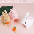 thumbnail image 5 of Deago Hopping Rabbit with Carrot Interactive Electronic Pet Plush Bunny Toy with Sounds and Movements Walking Wiggle Ears Twitch Nose Gifts for Toddlers Kids, Pink, 5 of 9