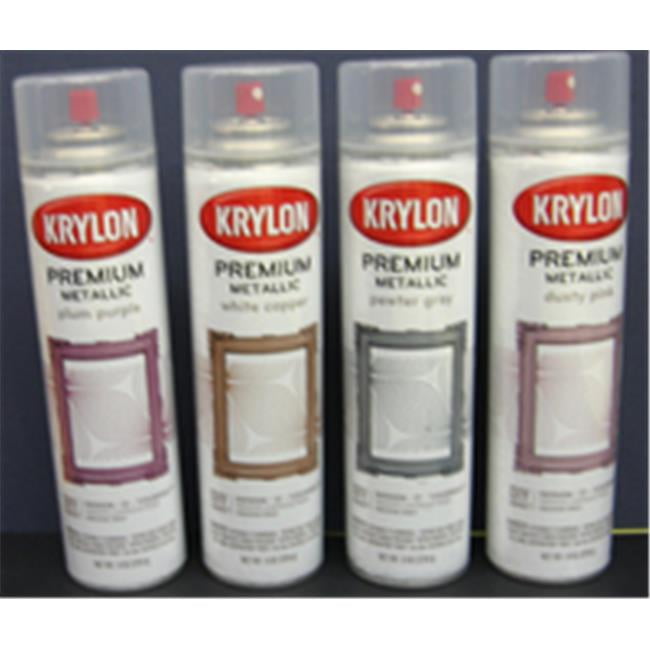 Krylon 1400K Premium Metallic Spray Paint Pewter & Gey 8 oz