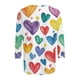 thumbnail image 5 of RKSTN Valentines 3/4 Sleeve Tops for Women Oversized Crewneck Valentine's Day Graphic Printed Short Sleeve T Shirt Womens Casual Round Neck Loose Comfy Loves Heart Print Three Quarter Sleeve Shirts, 5 of 6