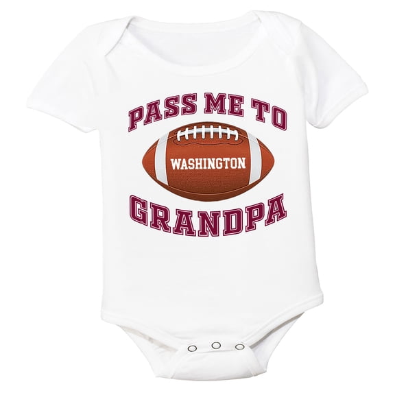 Future Tailgater Pass Me to GrandPa Baby Bodysuit for Washington Fans-Burgundy