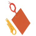 thumbnail image 3 of Coussin chauffant en caoutchouc de silicone, mince, haute résistance diélectrique, sûr, flexible, 12 V, 20 W, 250 °C, 3 of 4