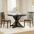 thumbnail image 2 of EOP Windsor Dining Chairs Set of 2, Modern Solid Wood Living Room Chairs, Armless High Back Kitchen chairs, Farmhouse Side Chairs for Kitchen and Dining Room with Non-Slip Foot Pads, Dark Brown, 2 of 9