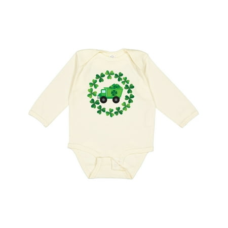 

Inktastic St Patricks Day Outfit Shamrock Truck Gift Baby Boy Long Sleeve Bodysuit