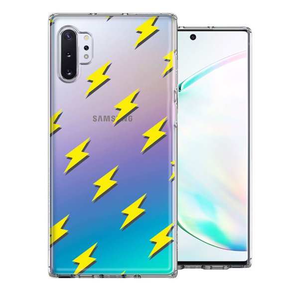 MUNDAZE for Samsung Galaxy Note 10 Electric Lightning Bolts Design Double Layer Phone Case Cover