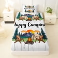 thumbnail image 3 of Erosebridal Happy Camping Twin Sheet Sets For Camper Lover,Old Bran Door Bedding For Kids 3-Piece, 3 of 6