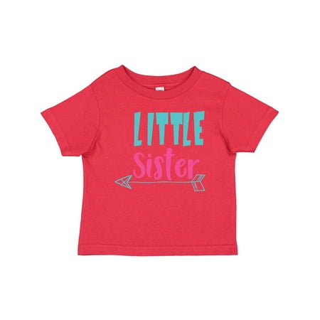 

Inktastic Little Sister Younger Sister Arrow Sibling Gift Baby Girl T-Shirt