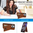 thumbnail image 3 of Phone Case for iPhone 15 Pro Max 6.7 inch Wallet Cover with Screen Protector RFID Slim Credit Card Holder Slot Stand Cell iPhone15promax 5G i Phone15Max Plus iPhone16 ProMax Women Men Brown, 3 of 11