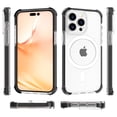 thumbnail image 3 of Frusde for iPhone 15 Pro Max Clear Magnetic MagSafe Case Full Protective Shockproof Wireless Charging Case-Orange, 3 of 5