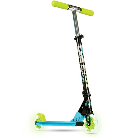 Madd Gear Rize Folding Kids Kick Scooter - Light Up Wheels Height Adjustable 3 Yrs + Lightweight