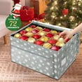 thumbnail image 4 of Ayieyill Premium Christmas Ornament Storage Container - Holds Up to 72-4” Ornaments Durable 600D Fabric - Adjustable Dividers - 3 Individual Trays - Gray, 4 of 7