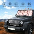 thumbnail image 6 of Bingfone Strawberry Floral Car Windshield Sun Shade Protector Keep Your Vehicle Cool Sun Shield Visor Cover Foldable for Car Truck SUV-Small, 6 of 8