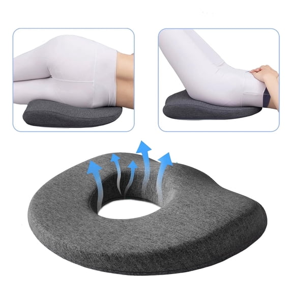 Donut Pillow for Tailbone Pain & Bed Sore Cushions for Butt, Pressure Relief Pillow , Ergonomic Butt Cushion with O-Shaped Opening for Wheelchair, Hemorrhoids Sciatica Pain Relief