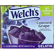 Welch's CONCORD GRAPE Jello Gelatin Dessert 3.99 oz Box - NEW FREE SHIPPING