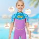 thumbnail image 2 of Soidarity Trajes de neopreno transpirables, traje de buceo ultrafino de secado rápido, traje de baño de moda, antiquemaduras solares, mangas Deportes acuáticos Violeta S, 2 of 6