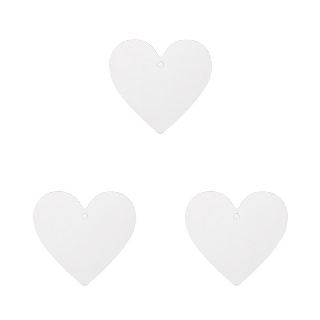 Moyic Llavero acrílico DIY preperforado suave reutilizable transparente adultos niños compras llavero * corazón 5x4,5 cm 2mm Type1 NO1